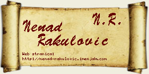 Nenad Rakulović vizit kartica